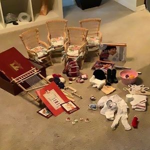 Large lot of American Girls Dolls clothes and accessories